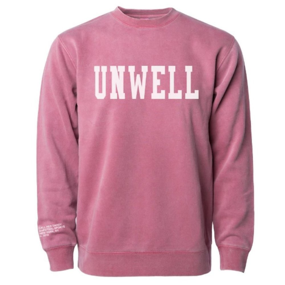 CALL HER DADDY Podcast "UNWELL" Crewneck Sweatshirt | Size Large